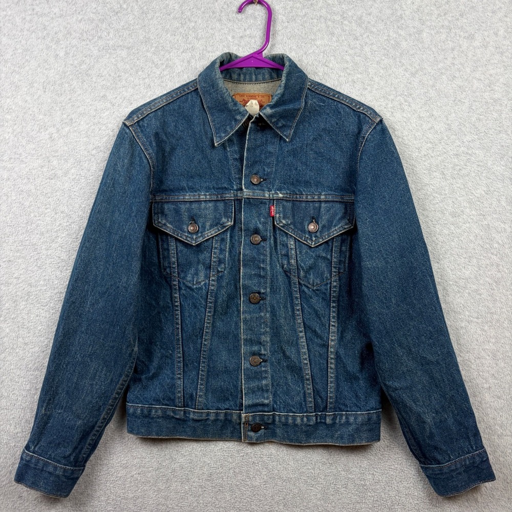 Vintage Levis 70505 0217 Trucker Jacket Mens 34 Type 3 Dark Wash USA 70s 80s